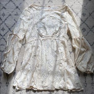Cream Lace Free People Dress